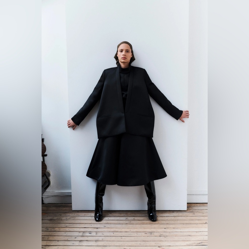MAISON RABIH KAYROUZ Virgin wool coat with oversized front pockets